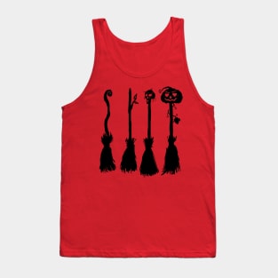 Halloween Broom Silhouettes Tank Top